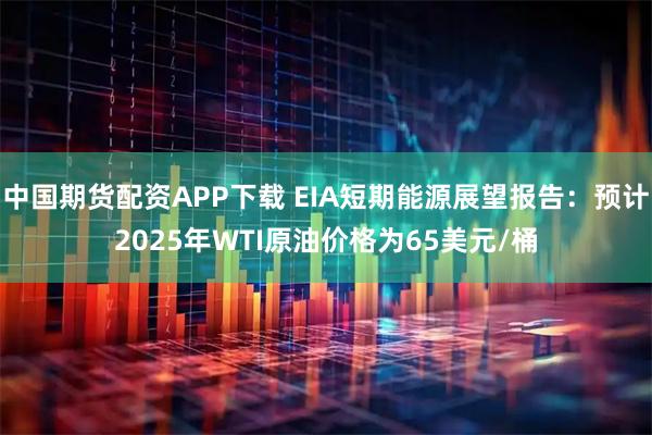 中国期货配资APP下载 EIA短期能源展望报告：预计2025年WTI原油价格为65美元/桶